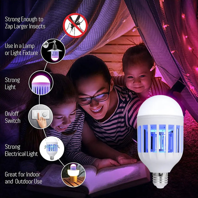 15W Mosquito Killer Lamp E27 LED Zapper for Summer Insects & Moths